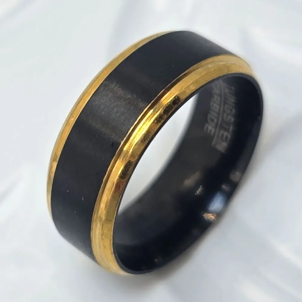 Tungsten Black & Gold Satin Finish with ION Plating